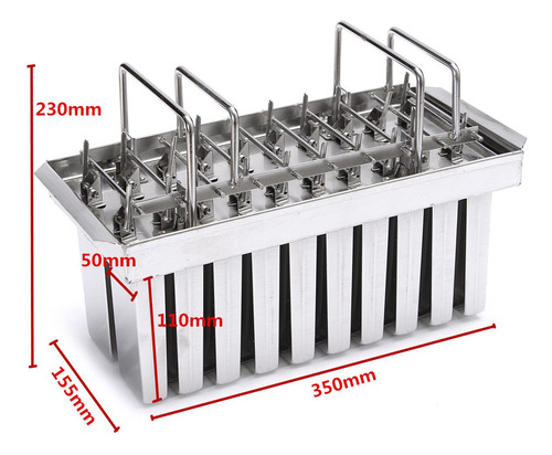 20 Moldes De Acero Inoxidable De Celosía Paleta De Hielo Cua