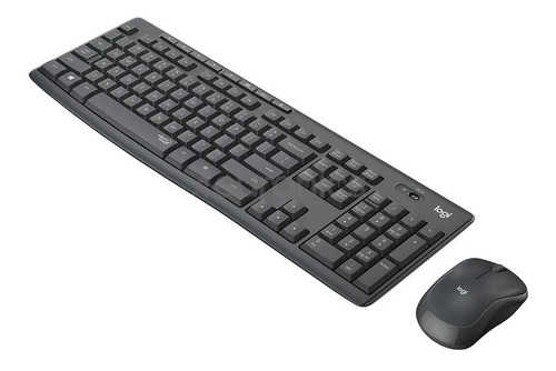 Kit Teclado Y Mouse Inalámbrico Logitech Mk295 Español Negro Negro Negro