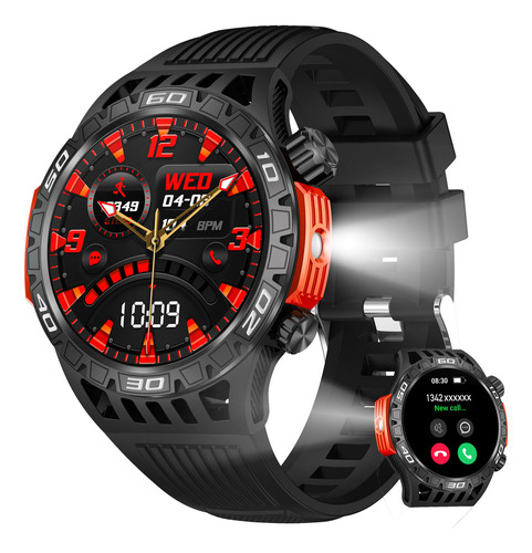 Ht22 Reloj Inteligente Militar Para Hombres Con Linterna Led