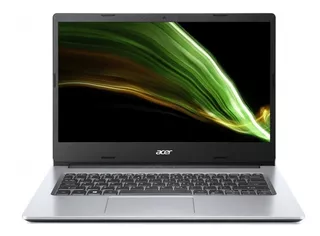 Laptop Acer Aspire 1 A114-33 plata puro 14", Intel Celeron N4500 4GB de RAM 128GB SSD, Intel UHD Graphics (Jasper Lake 16 EU) 1366x768px Windows 10 Home