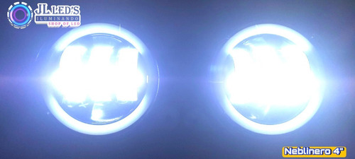 Faro Led Neblinero 4 Pulgadas Redondo C/ Ojo/ángel Rgb (par)