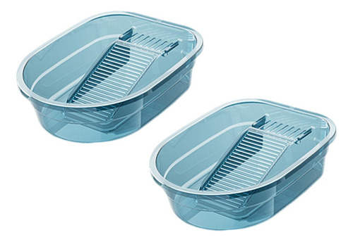 2x De Lavado De Plástico Con Tabla De Lavar, Cubo De Ropa