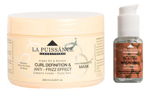 Mascara Hidro Rulos 250ml La Puissance + Oleo Macadamia