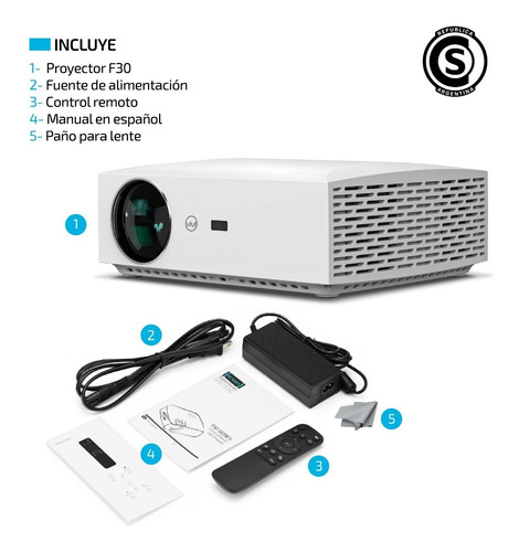 Imagen 4 de 8 de Proyector Portátil 8000 Lumenes 1080p Led Vivibright