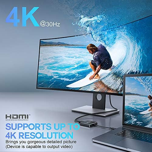 C-force Hdmi Usb C Hub Adaptador Para Nintendo Switch, Cable