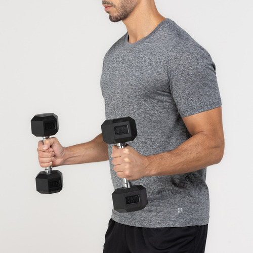 Par De Halteres Dumbell Sextavado Ahead Sports As2102 2kg Cor Preto