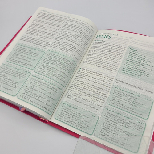 Imagen 8 de 9 de Biblia Para La Predicación En Inglés Kjv Imitacion Fucsia