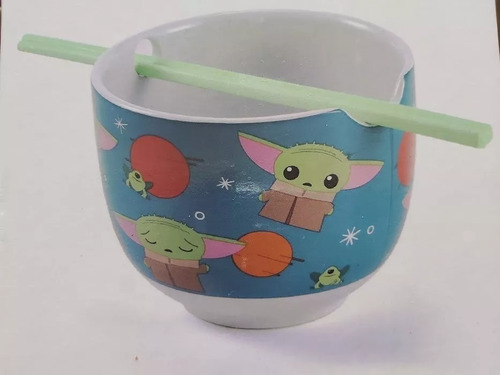 Set De Bowl Y Palillos Para Ramen Grogu Baby Yoda Star Wars