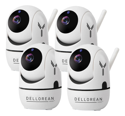 Kit Seguridad Camara Dellorean (x4) Wi-fi Vision Nocturna Hd
