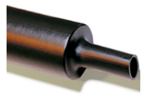 Termo Retrátil Preto 12mm X 10 Metros, Achatado Mede 21mm.