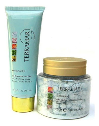 Set Spa Para Pies Terramar, Sales Marinas + Gel Humectante.