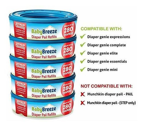 Bolsas De Repuesto Para Cubos De Pañales Para Playtex Diaper