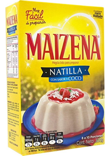 Natilla Maizena Sabor A Coco 300g