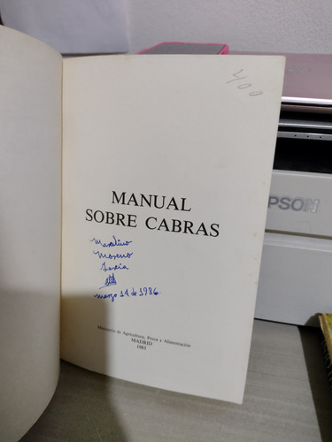 Manual Sobre Cabras Rp1 (Usado)