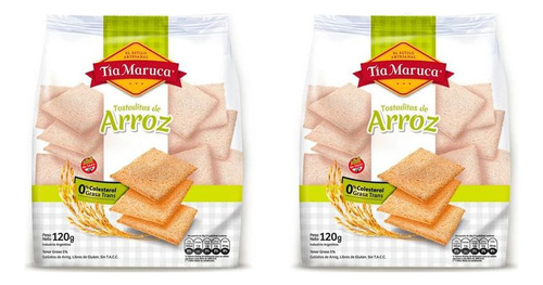 Tostadas de arroz Tía Maruca Tostaditas de Arroz  -1 120 g pack x 2