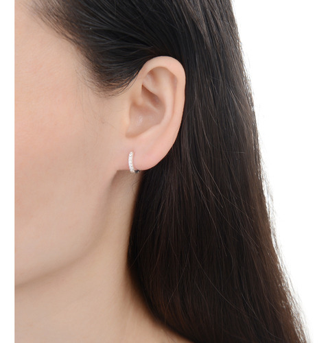 Aros Argollas Plata 925 Con Piedras Cubics (arg20036)