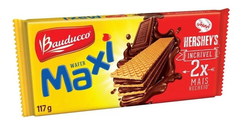 Biscoito Wafer Maxi Chocolate Bauducco 117g