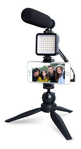 Kit Microfono Soporte Y Luz Led Maono Au- Cm11pl Poadcast
