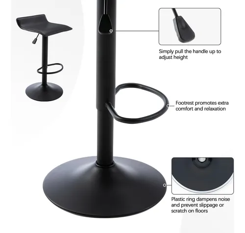 Vogue Furniture Direct Juego De 2 Taburetes De Bar Ajustabl.