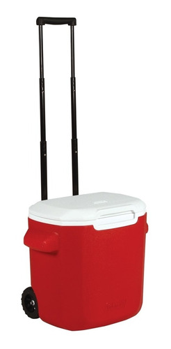 Caixa Térmica Cooler Cerveja Coleman Vermelho 15,2 L C Rodas