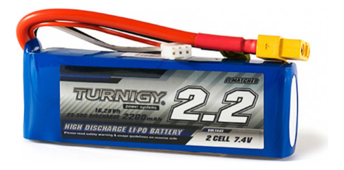 Bateria Lipo 2200mah 2s 25c 7.4v Xt60 Turnigy Rc Avion Heli