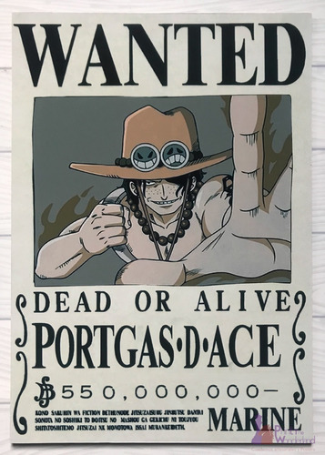 Cuadro Artesanal De One Piece - Portgas D Ace