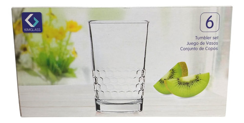 Set Vasos De Vidrio 200ml X6 Unidades Color Kingstown