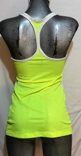 Playera Deportiva Nike Dri Fit Xs Verde Y Blanco Mujer (Usado)