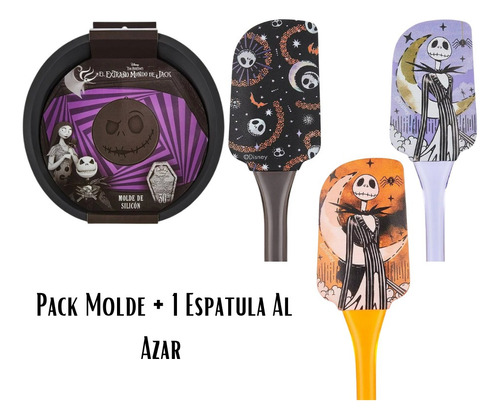 Pack Molde Y Espatula Al Azar Jack Skellington Halloween