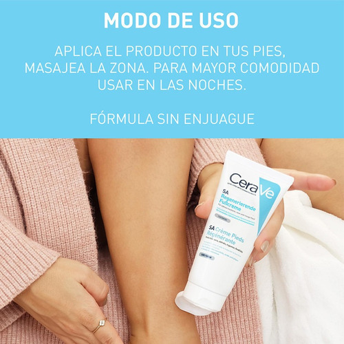 Imagen 10 de 11 de Crema Renovadora De Pies Cerave 88 Ml Con Ácido Salicílico Fragancia Neutro Tipo de envase Pote