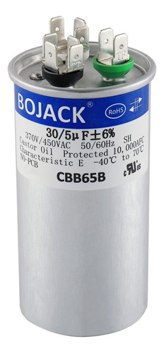 Bojack 30+5uf 30/5mfd ±6% 370v/440v Cbb65 Condensador De Arr