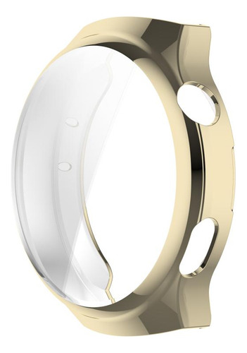 Capa De Relógio Tpu Galvanizada A Ouro Para Huawei Watch 4