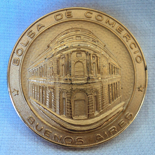 Medalla Bolsa De Comercio Buenos Aires Dorada  A G8