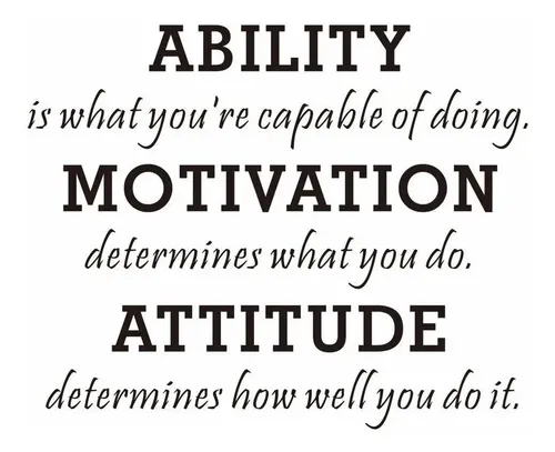 Ability Motivation Attitude Wall Decal Inspirational Quotes | Meses sin ...