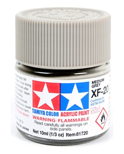 Pintura Tamiya Xf-20 Medium Grey Gris Medio Mate 10ml 81720