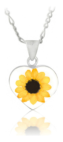 Shrek Girasol Collar Mujer Plata Pareja Anillo Compromiso