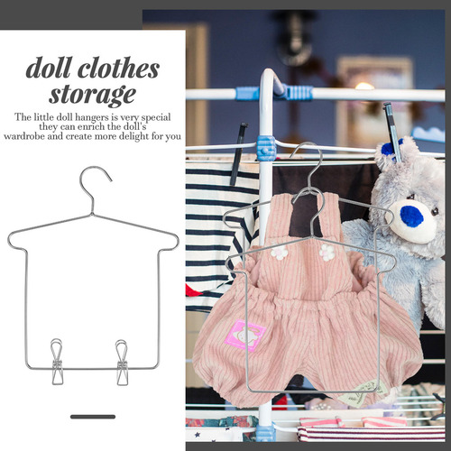 5 Juegos De Perchas Para Ropa Little Hangers Con Clips Para