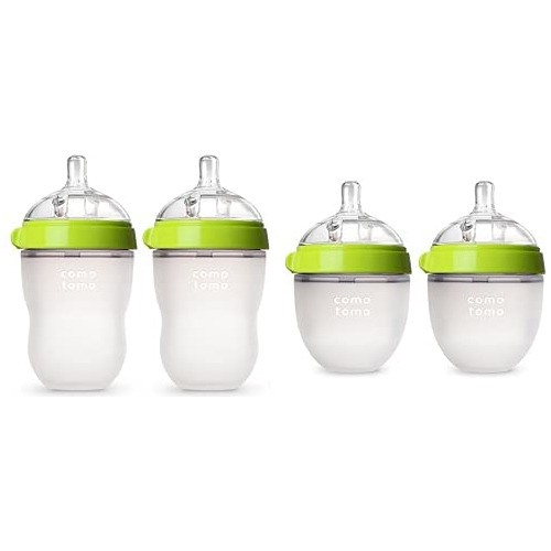 Comotomo Baby Bottle Starter Set, Verde (dos De 8 Onzas, Dos