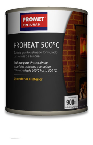 Esmalte Alta Temperatura 900 Ml Proheat 500 ºc Promet