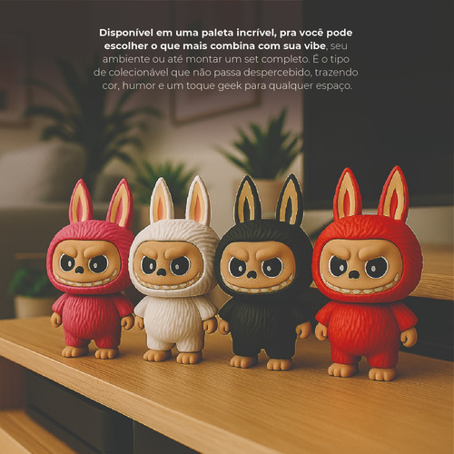 Boneco Colecionável Labubu Funko Pop Premium Enfeite Geek