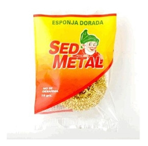 Esponja Fibra Sed Metal Dorada 15 Grs