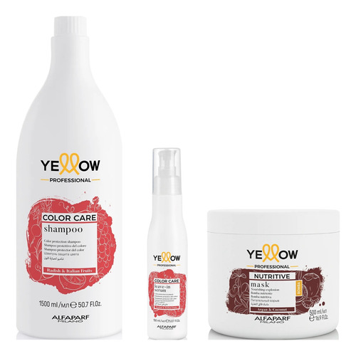 Yellow Color Care Shampoo Lt + Leave In Serum + Mask 500ml