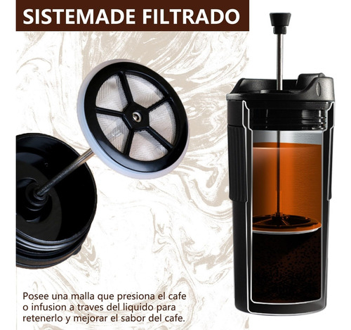 Taza French Press, Botella De Café Termo Con