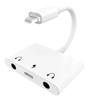 Adaptador Lightning Dual Audio Carga Compatible iPad iPhone