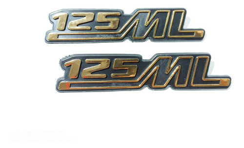 Emblemas Laterais Ml 125 Até 82 Modelo Original (preto)