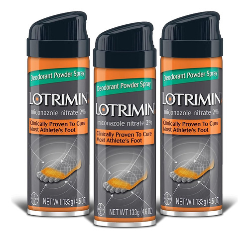 Lotrimin Af Athlete's Foot Powder Spray 4.6 Onzas 3 Pzas