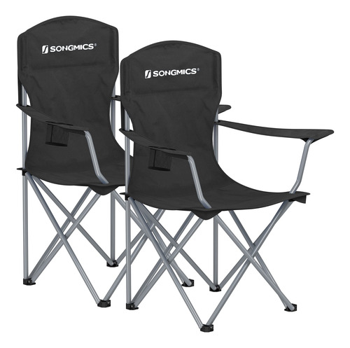 Songmics Juego De 2 Sillas Plegables De Camping Cómodas
