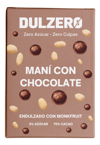 Maní Bañado Con Chocolate Sin Azúcar 70% Cacao