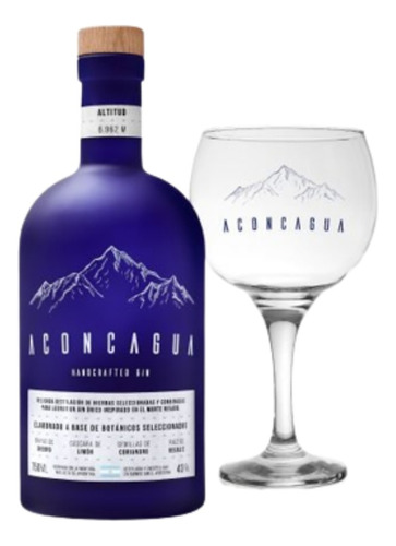 Gin Aconcagua Handcrafted 750ml + Copon Original Para Regalo