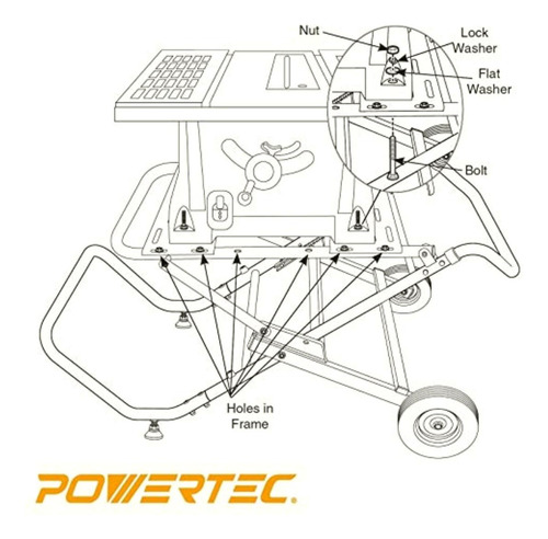 Powertec Mt4009 Soporte Plegable Para Sierra De Mesa